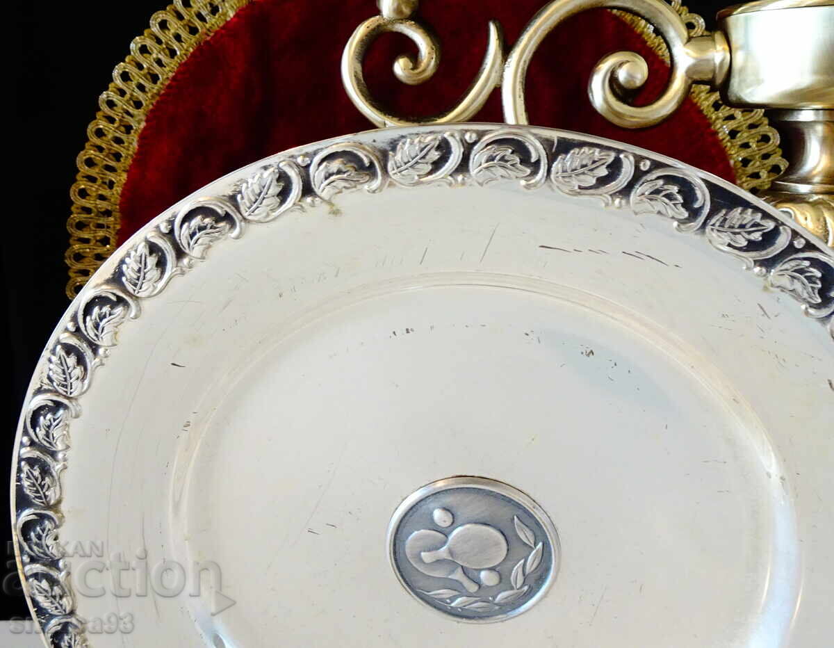 Silver-plated brass plate, plaque, table tennis with price € 5.99 | 11.72 BGN