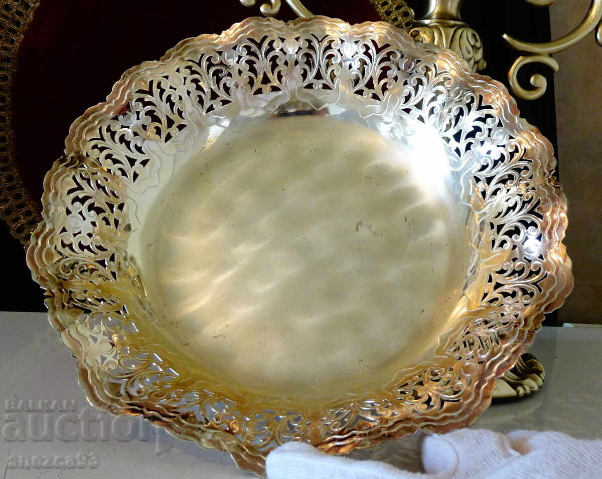 Fructieră argintată, coș pentru pâine 25 cm - 6 Fructieră argintată, coș pentru pâine 25 cm - 6