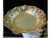 Посребрена фруктиера,панер за хляб 25 см.