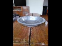 Стара медна,бакърена паница,чиния