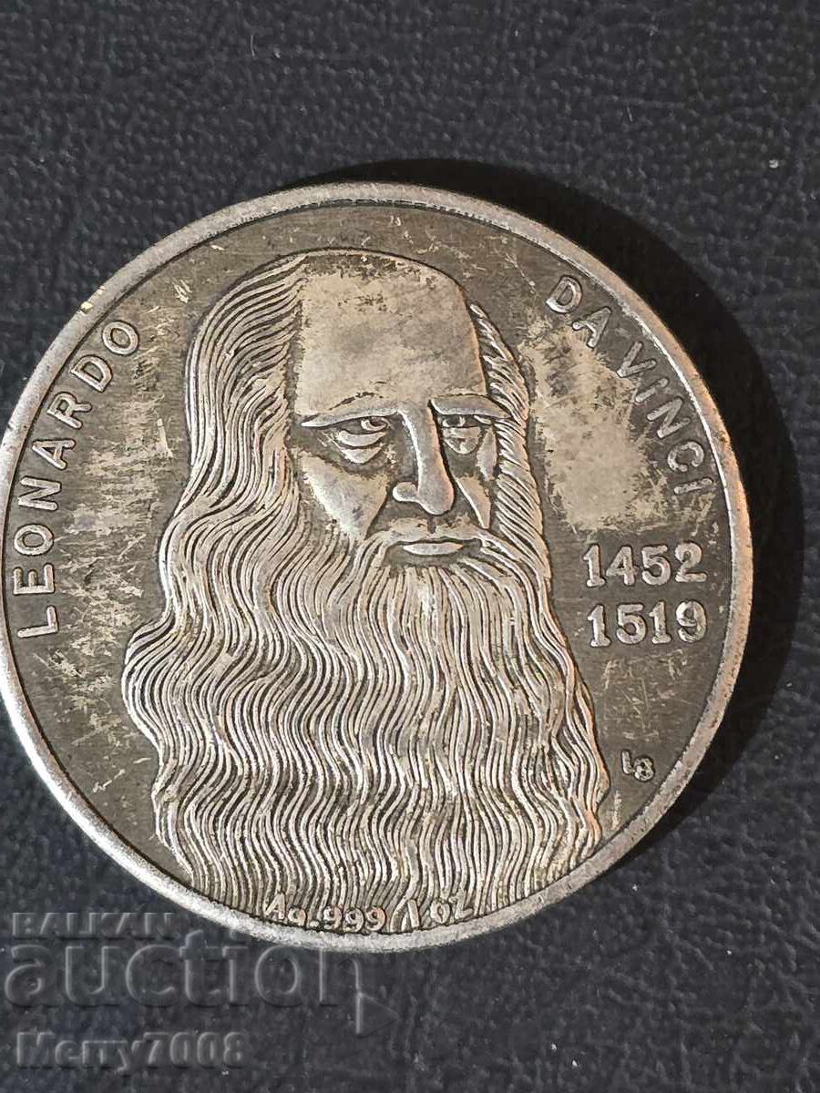 Monedă de colecție din argint de 1 uncie argint pur!