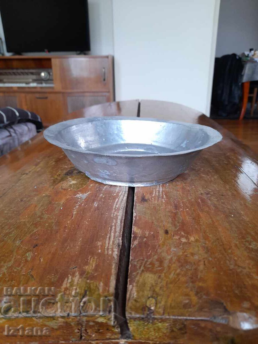Old copper bowl, plate