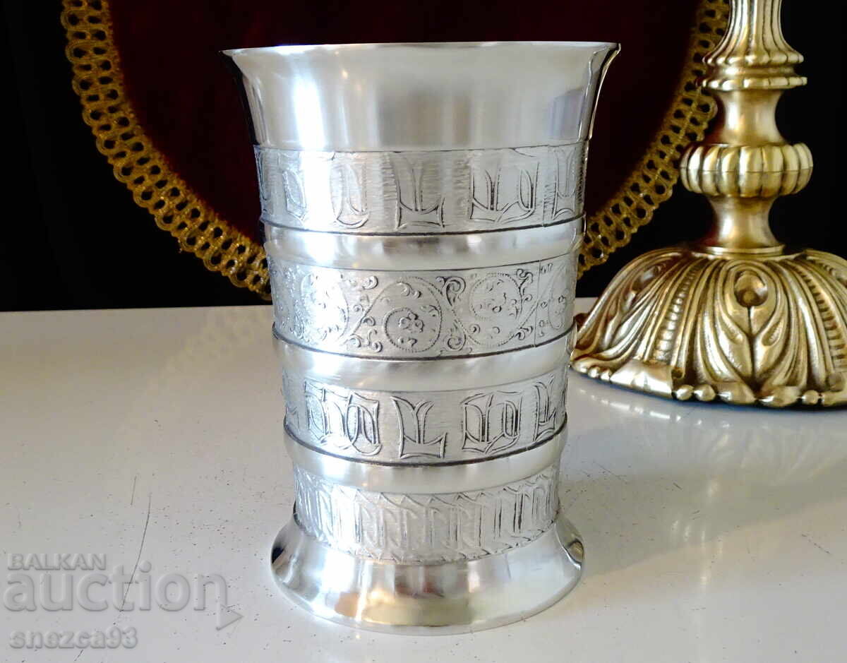 Cană și pahar din cositor LOVE, nuntă de cositor cu preț € 47.98 | 93.84 BGN