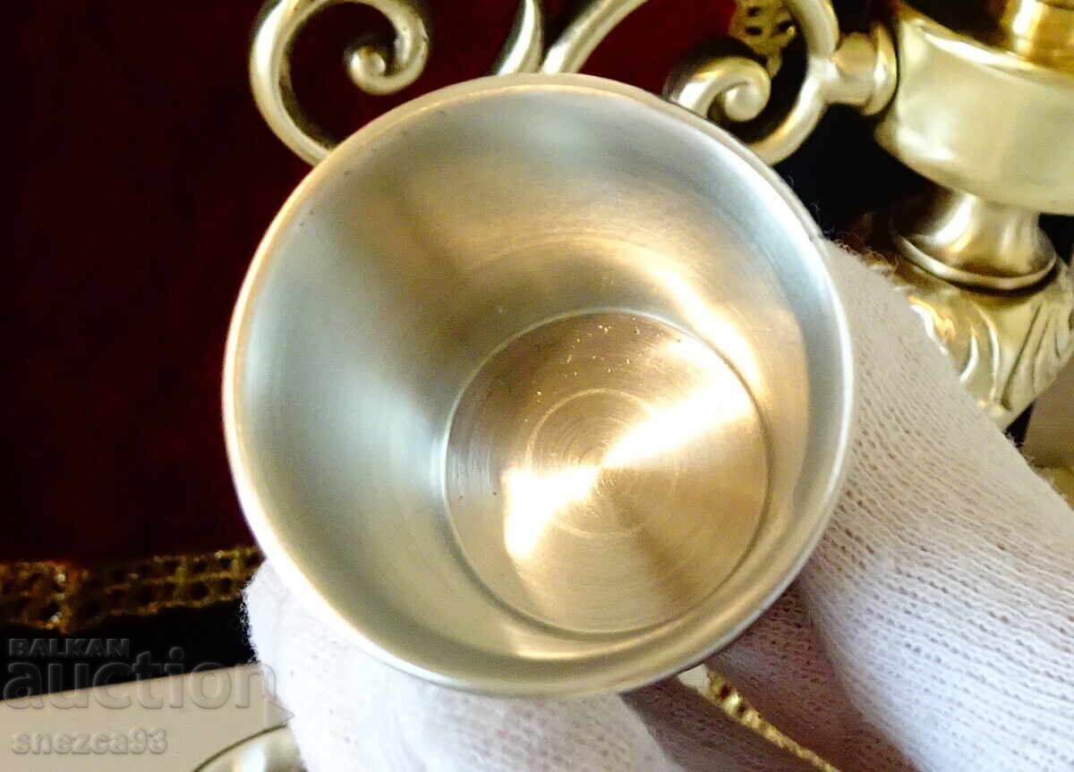 Cană și pahar din cositor LOVE, nuntă de cositor - 6