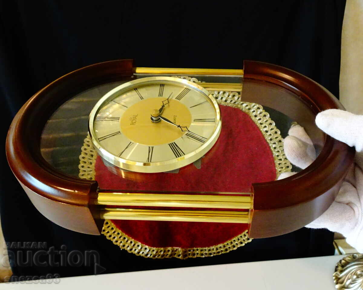 Γερμανικό επιτοίχιο ρολόι Royal, επιχρυσωμένο - 5