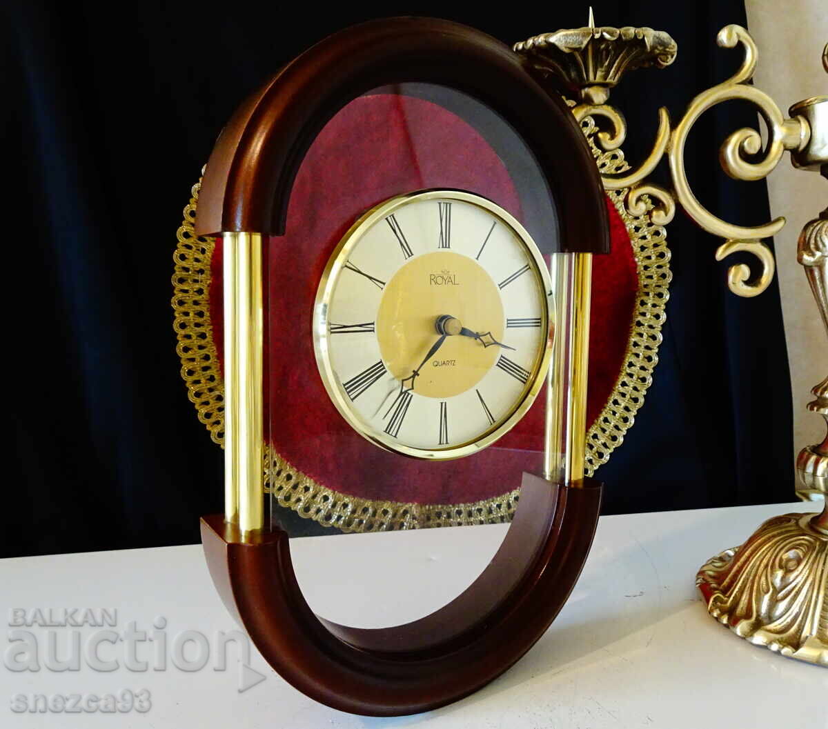 Γερμανικό επιτοίχιο ρολόι Royal, επιχρυσωμένο - 7