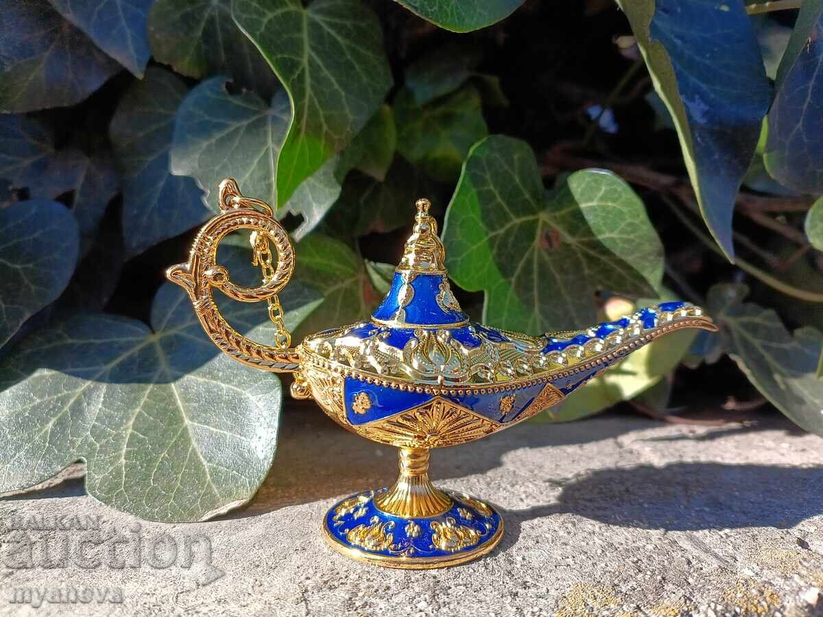 Λυχνία του Αλαντίν, αρωματική λάμπα σε μπλε και χρυσό - 5