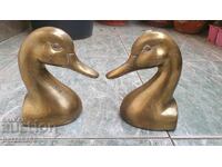 Opritoare de carte din bronz, rațe, boboci