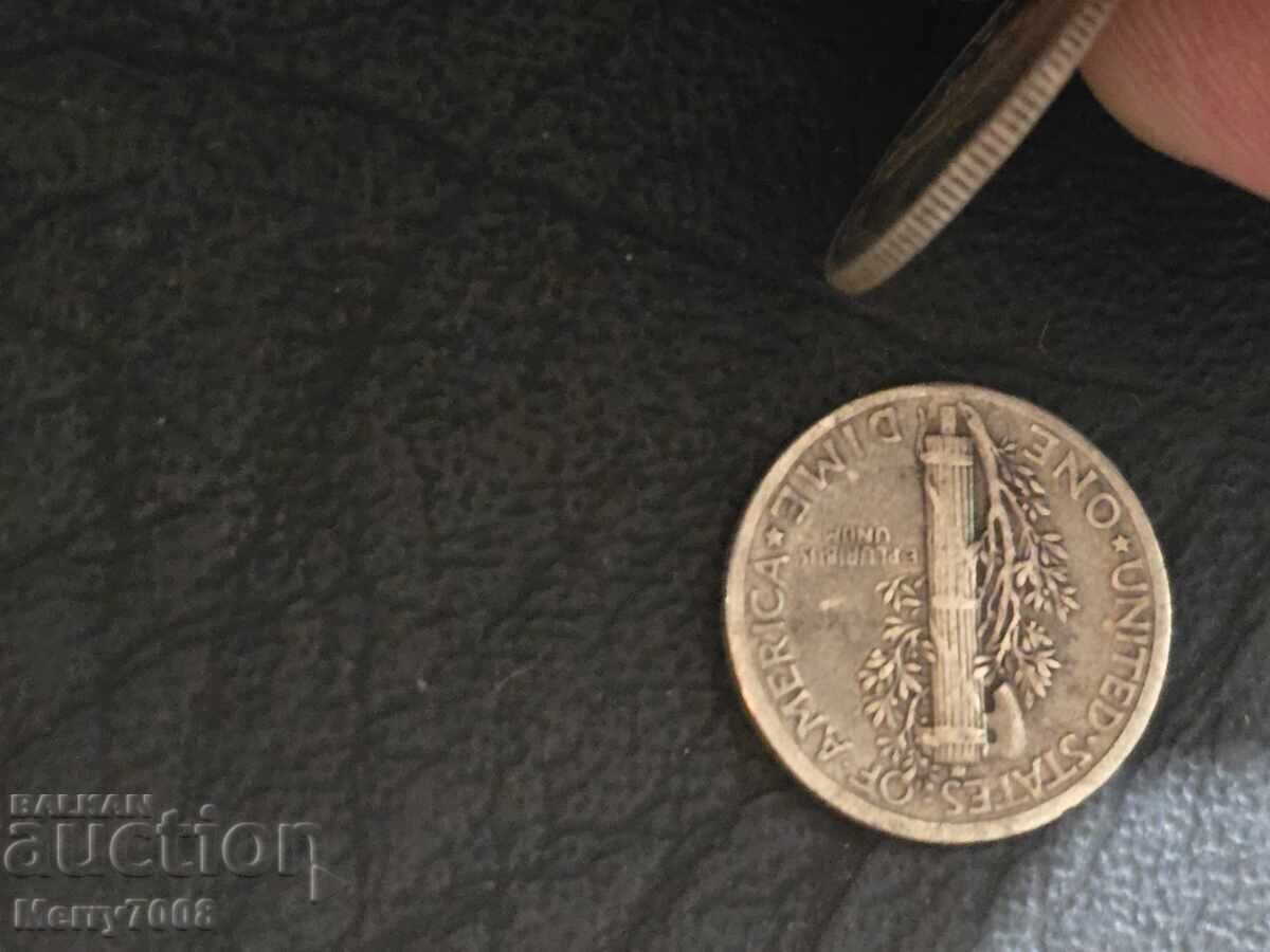 Auction  Two coins from the "Mercury Dime" series for sale !!!