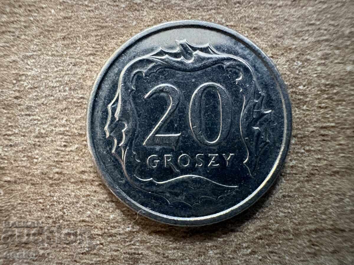 Polonia - 20 groși (2017) Polonia - 20 groși (2017)
