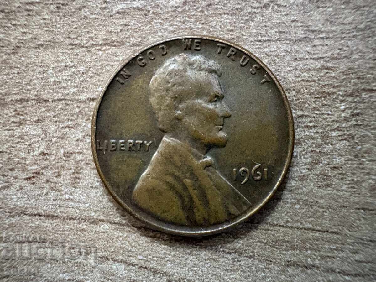 SUA - 1 cent (1961) cu preț € 0.12 | 0.23 BGN
