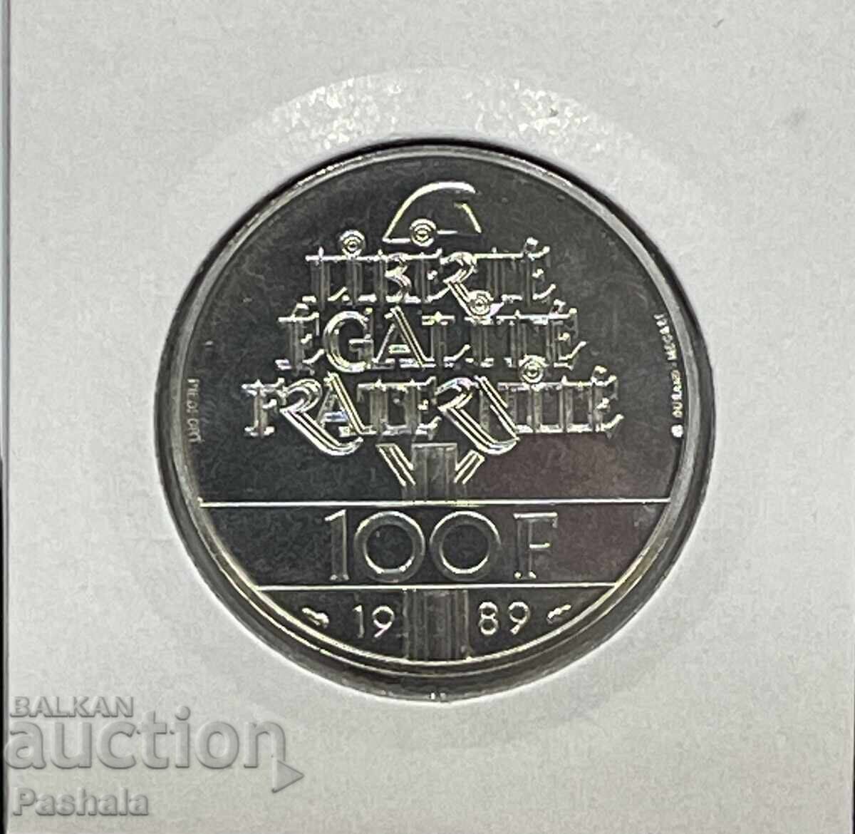 Γαλλία 100 φράγκα 1989 Piefort. Σπάνιο με τιμή € 90.00 | 176.03 BGN