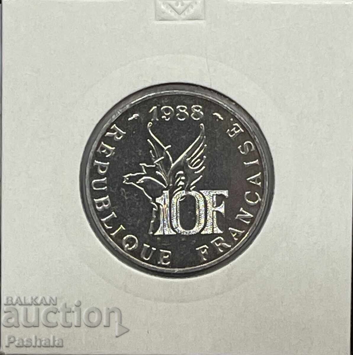 Franța 10 franci 1988