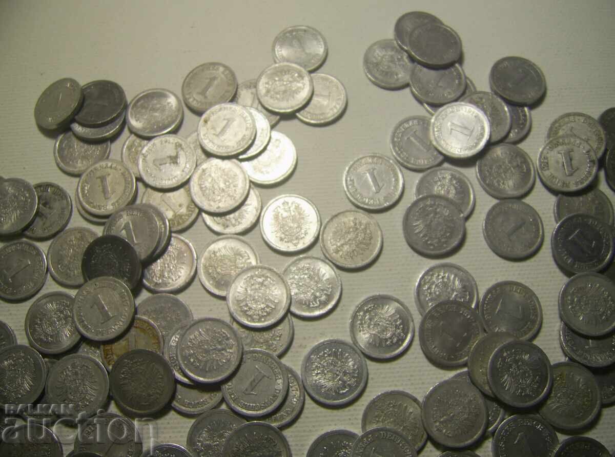 Licitație Germania Lot 212 monede x 1 pfennig 1917