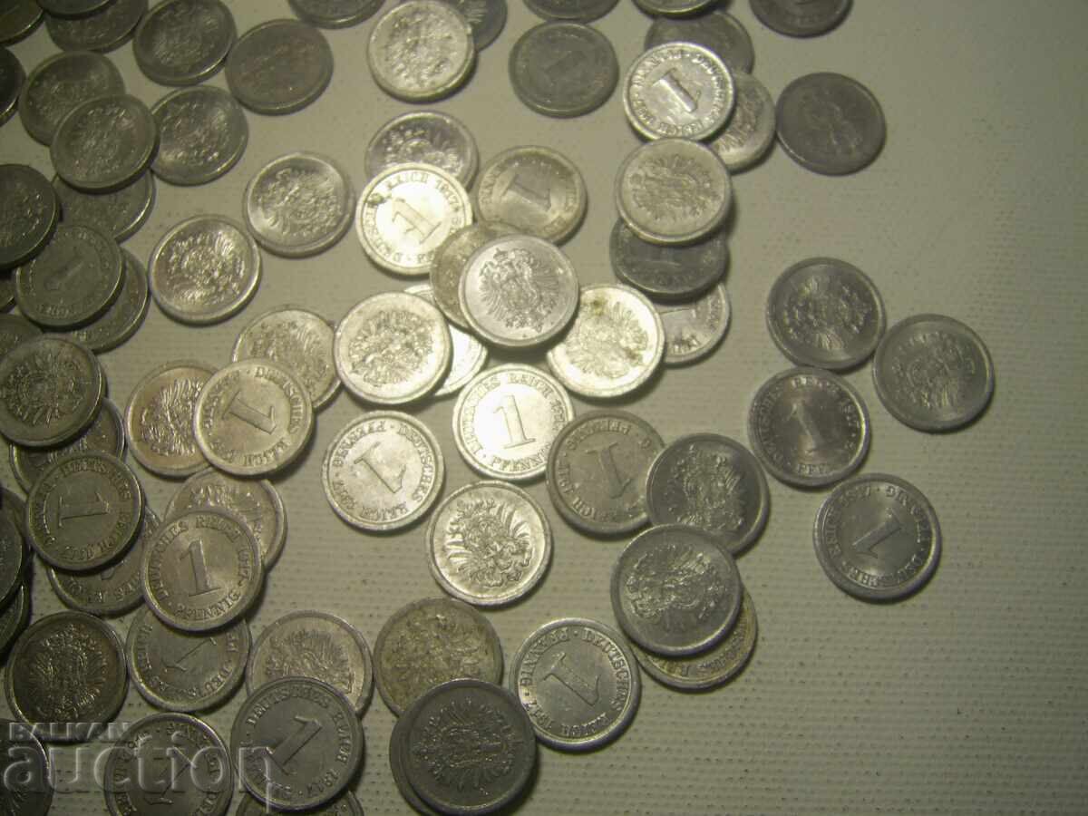 Livrarea Germania Lot 212 monede x 1 pfennig 1917