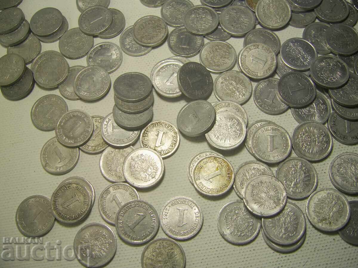 Germania Lot 212 monede x 1 pfennig 1917 - 5