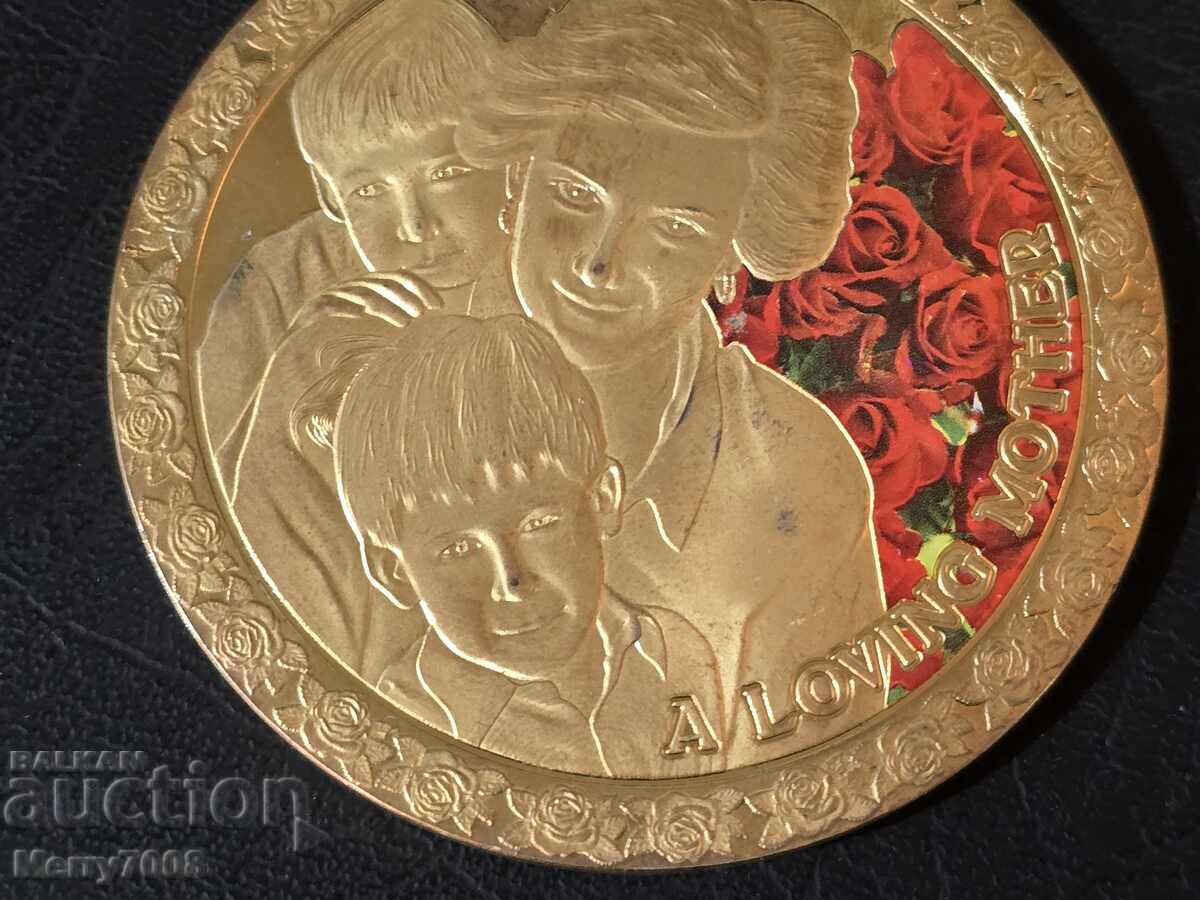 Позлатен колекционерски медал, посветен на принцеса Даяна !