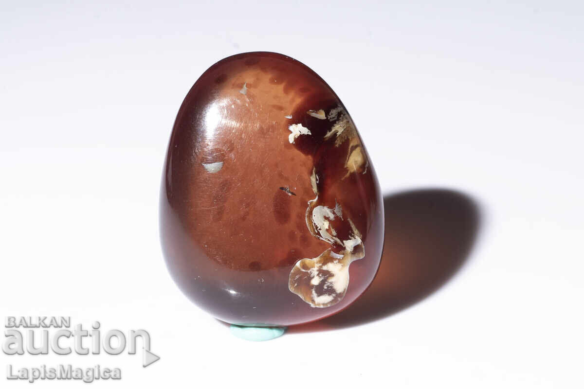 Blue amber from Indonesia, 56.5ct polished with price € 5.50 | 10.76 BGN