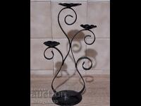 Παλιό λαμπτήρα κηροπήγιο από σφυρήλατο σίδερο