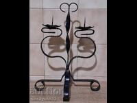 Παλιό λαμπτήρα κηροπήγιο από σφυρήλατο σίδερο