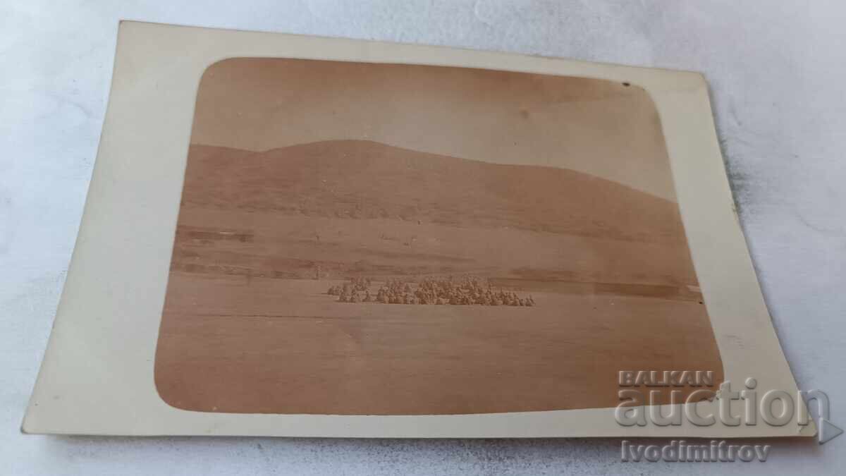 Fotografie Ofițeri și soldați pe front P M C