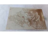 Снимка Четирима офицери на фронта П С В