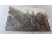 Fotografie Șase ofițeri pe front Primul Război Mondial