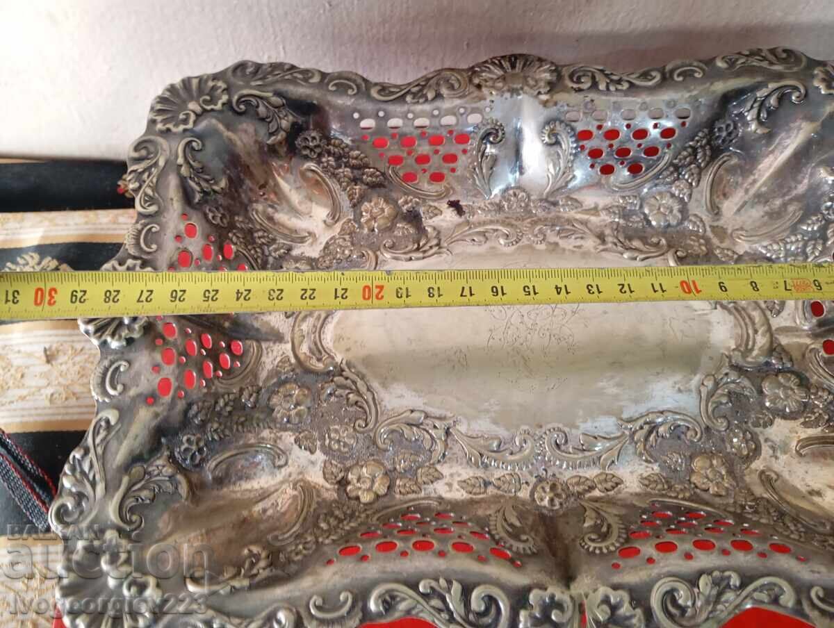 Licitație Bol argintat, fructieră, coș Art Deco Licitație Bol argintat, fructieră, coș Art Deco