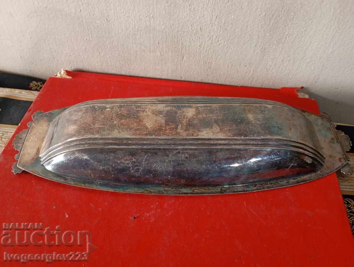 Bol argintat, platou, coșuleț Art Deco - 5