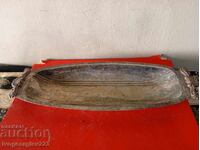 Silver-plated bowl, platter, Art Deco basket