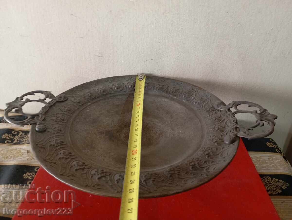 Licitație castron de fructe vechi art nouveau placat cu argint