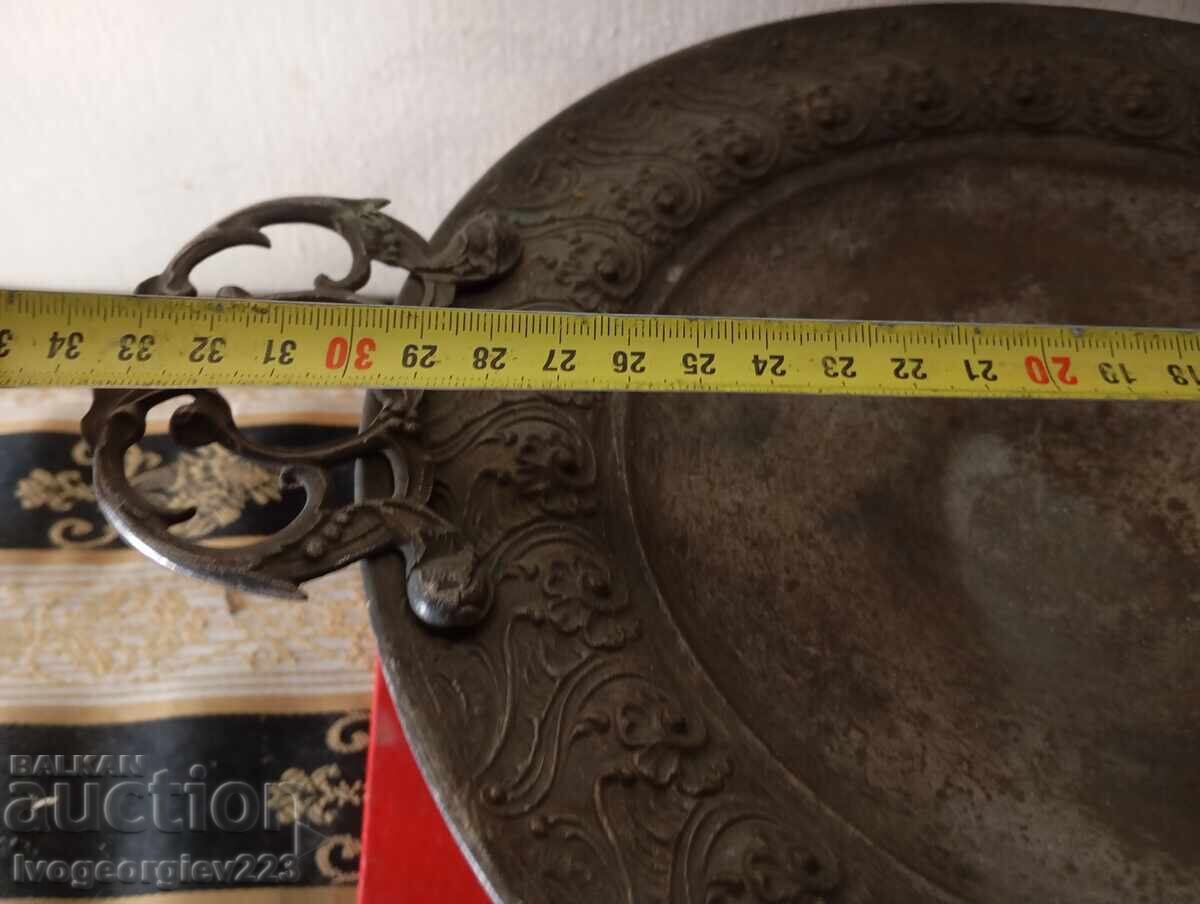 Livrarea castron de fructe vechi art nouveau placat cu argint