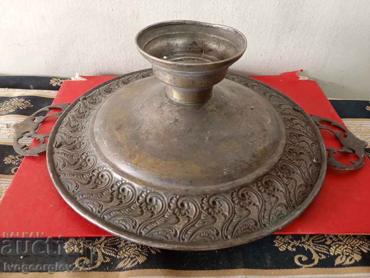 castron de fructe vechi art nouveau placat cu argint - 6