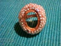 Inel masiv, mare, placat cu aur, 16g