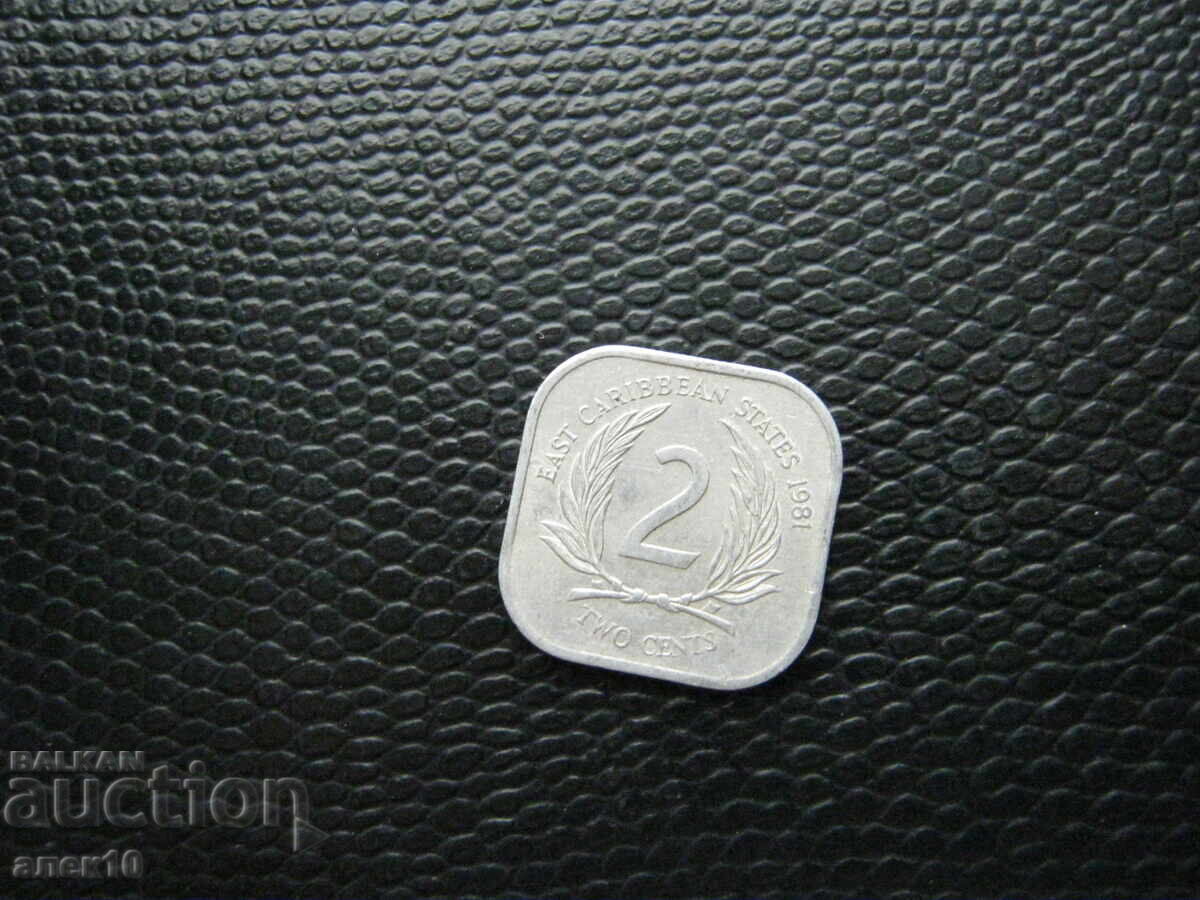 British Virgin Islands 2 cents 1981