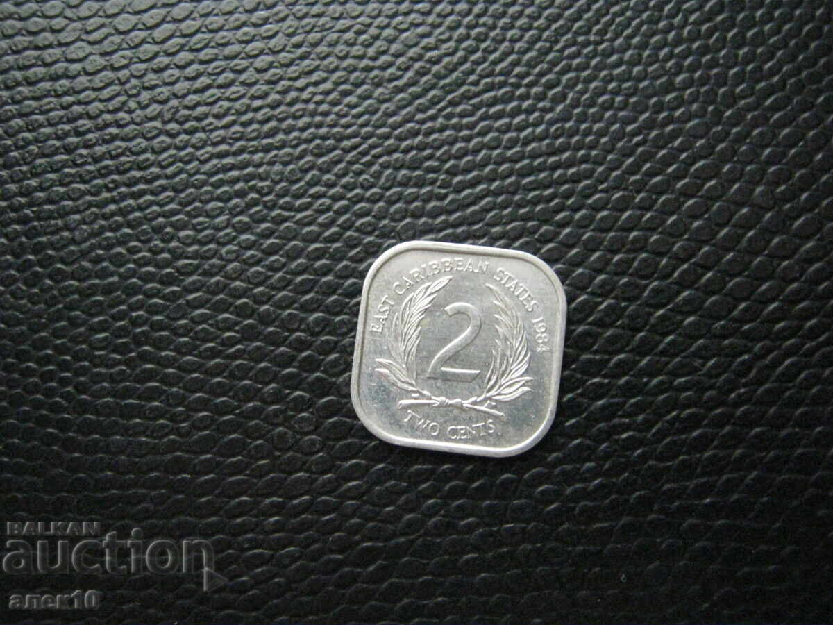 British Virgin Islands 2 cents 1984 gold