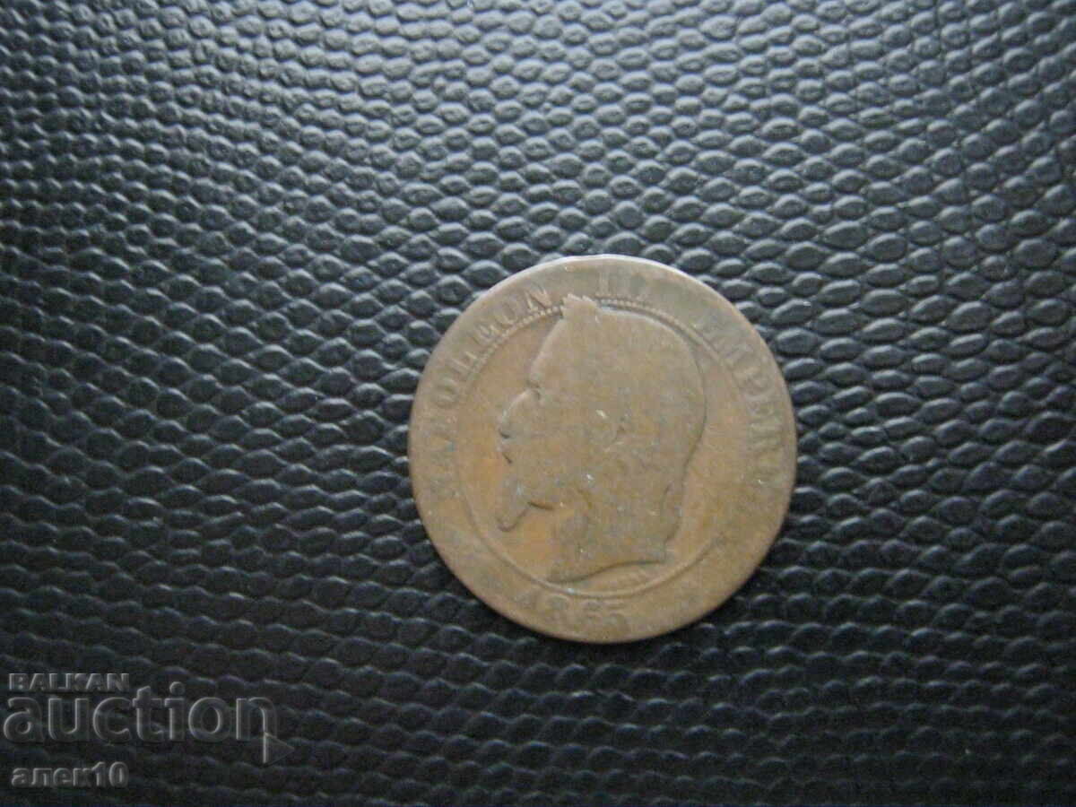 Franța 5 centime 1865 z