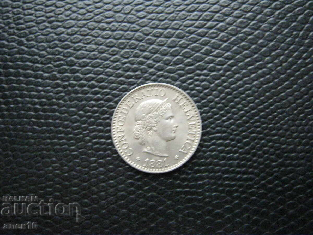 Ελβετία 10 ραπέν 1881 B