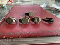 Παρτίδα 5 δαχτυλιδιών από την εποχή της Εθνικής Αναγέννησης