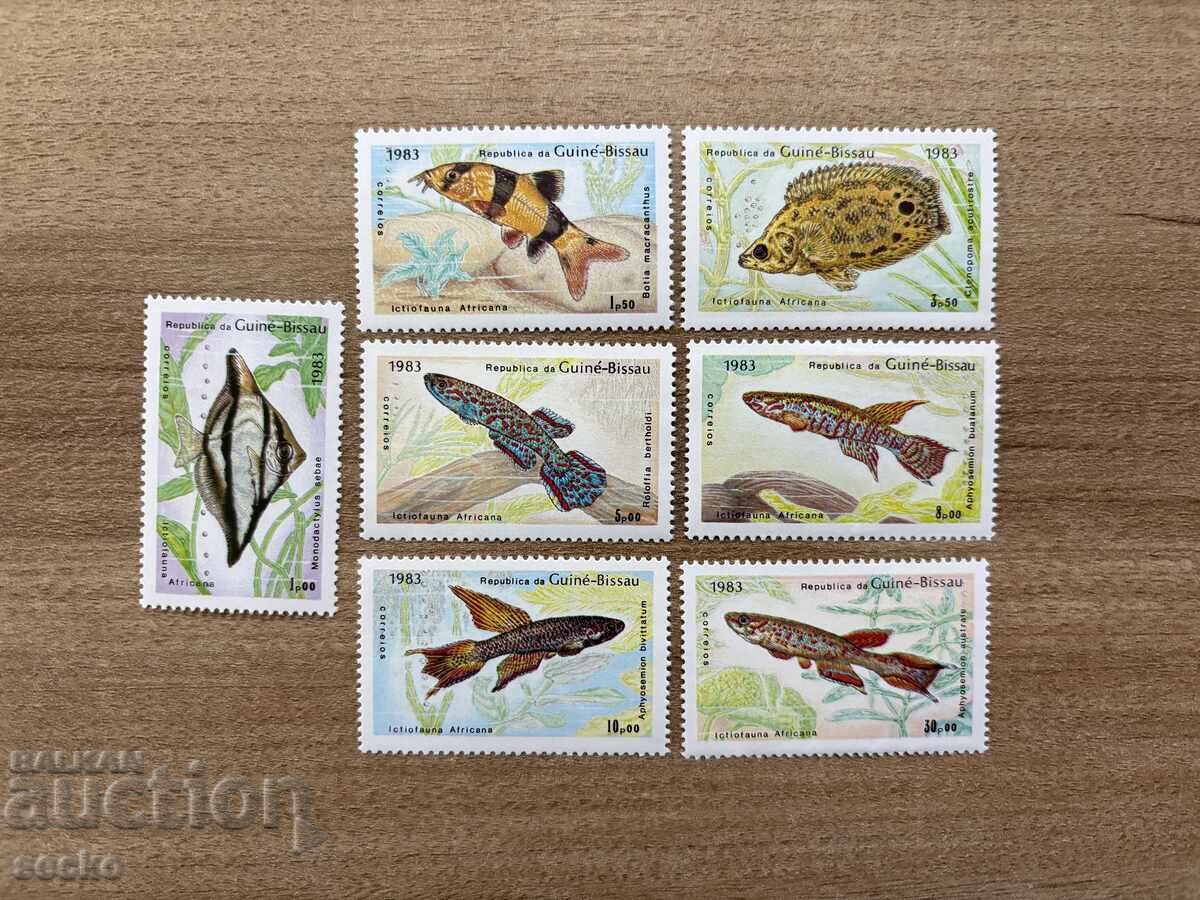 Guineea-Bissau - Pești (1983) MNH