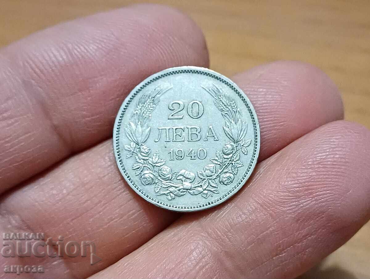 20 BGN 1940-relief