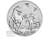 Ασήμι 1 oz Έτος του Ίππου 2026 με σήμα Δράκου