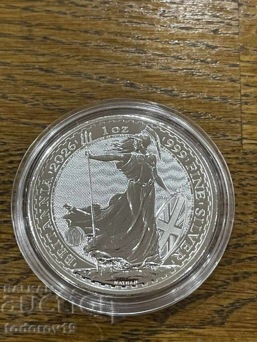 Licitație Argint 1 oz Britannia 2026