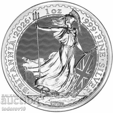 Argint 1 oz Britannia 2026