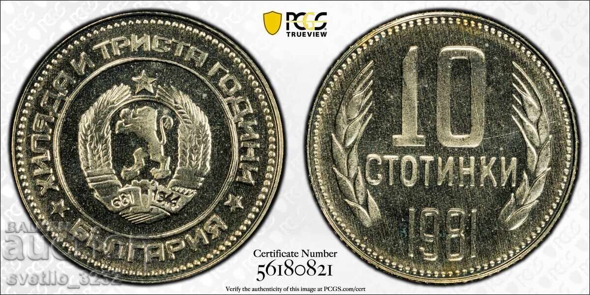 10 Centi 1981 PR 67 CAM PCGS