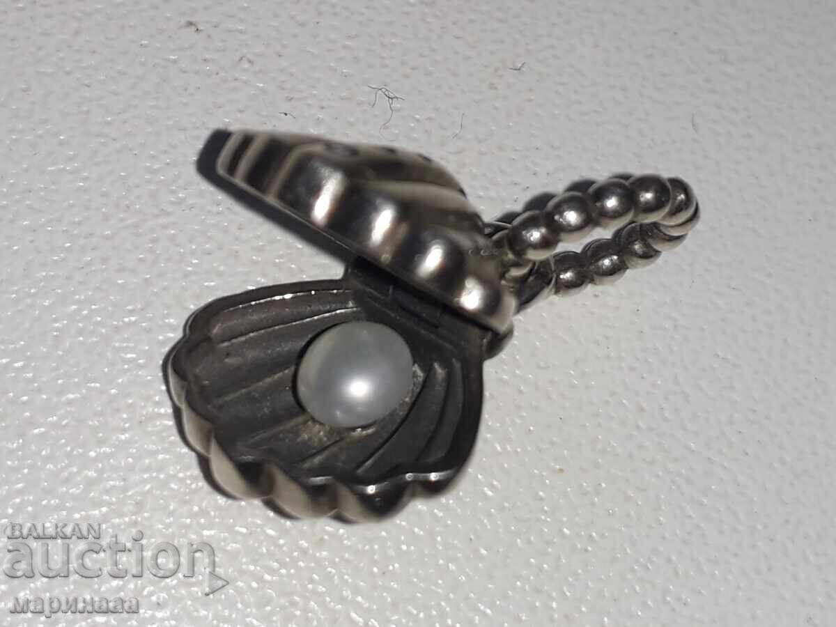 CHARM FOR THIN "PANDORA" BRACELET WITH PEARL 925