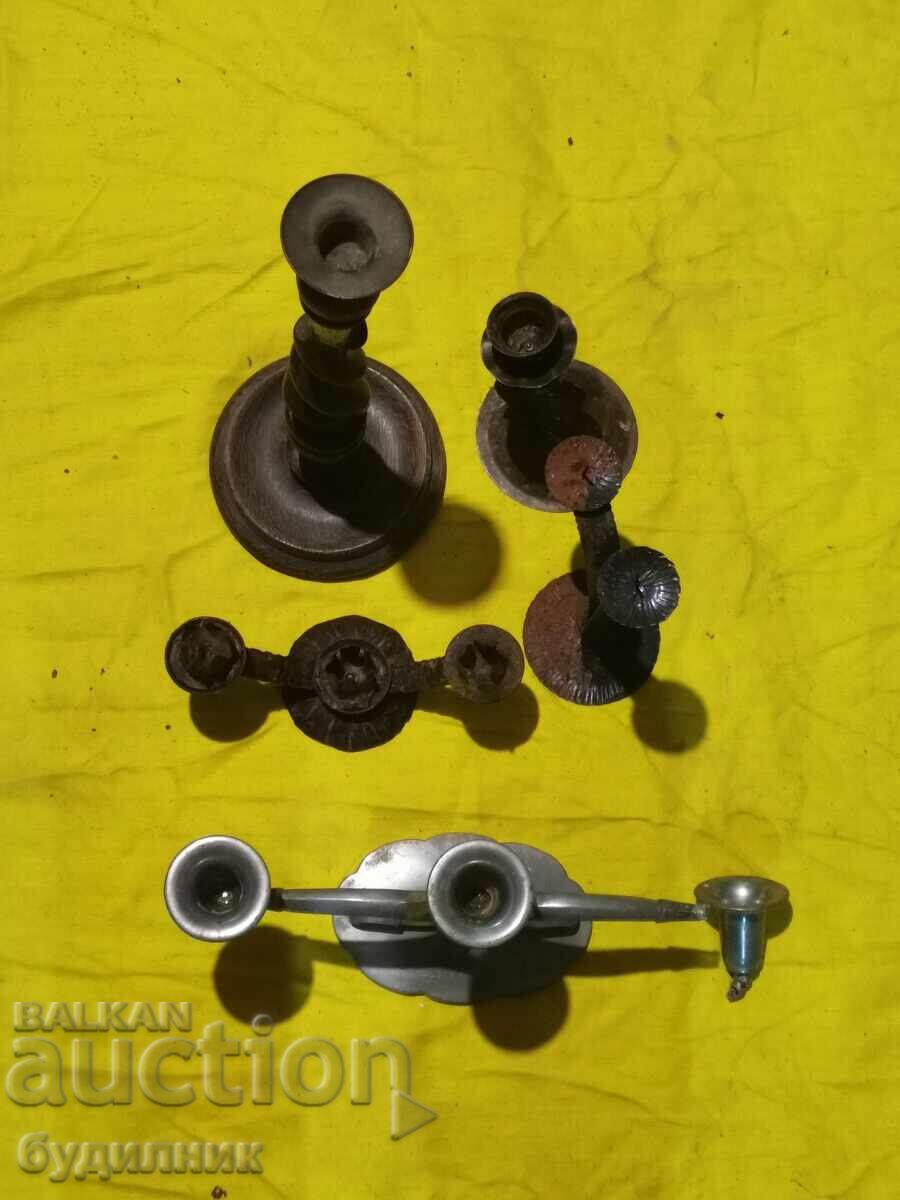 5 Candlesticks. Condition visible in the photos. Sale. B with price € 2.99 | 5.85 BGN
