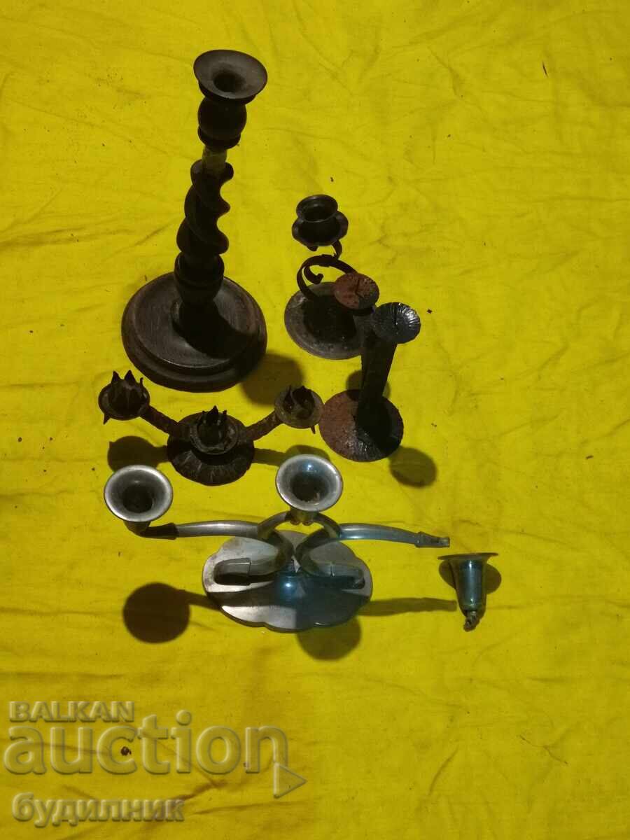 Auction  5 Candlesticks. Condition visible in the photos. Sale. B