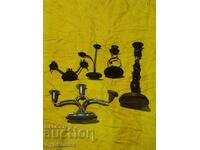 5 Candlesticks. Condition visible in the photos. Sale. B