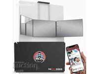 Oglindă triplă pentru tuns